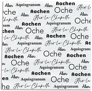 Servietten Aachen, Schrift