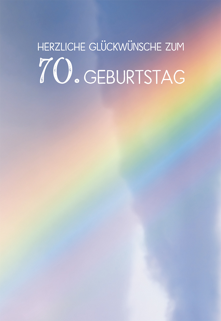 Karte  - Glcükwunschkarte zum 70. (Geburtstag)