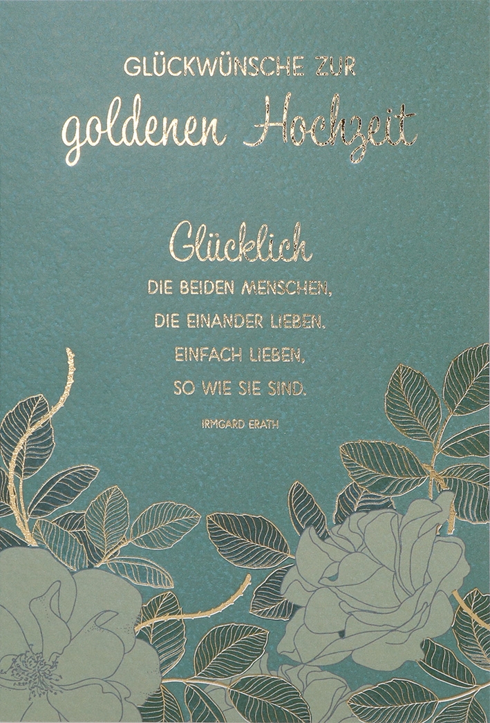 Karte - Glückwünsche (Goldene Hochzeit)
