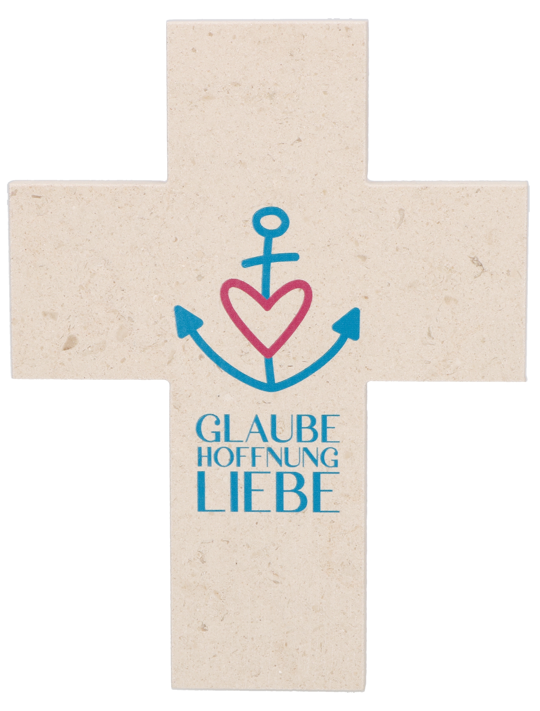 Natursteinkreuz - Glaube, Liebe, Hoffnung