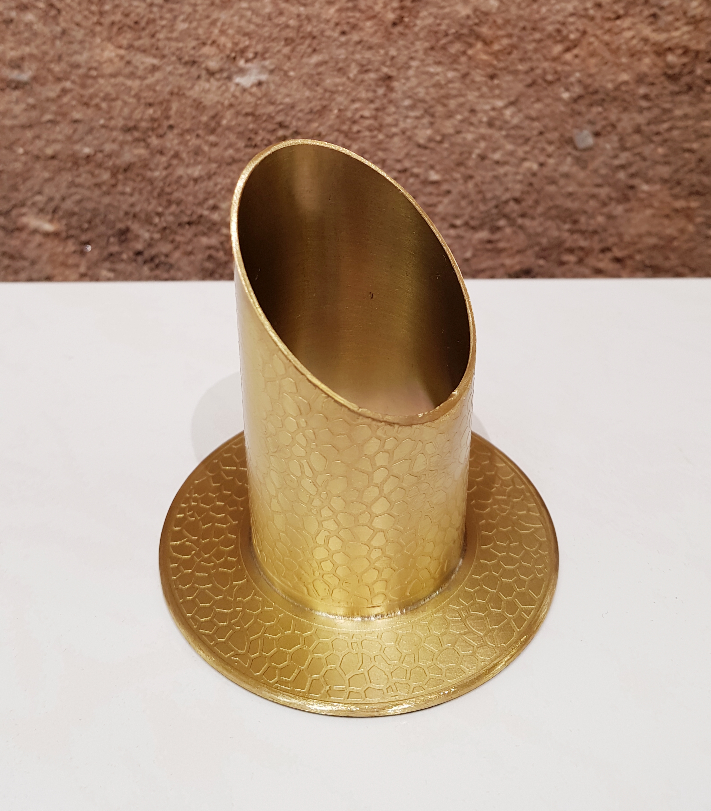 Kerzenständer - gold mit Design