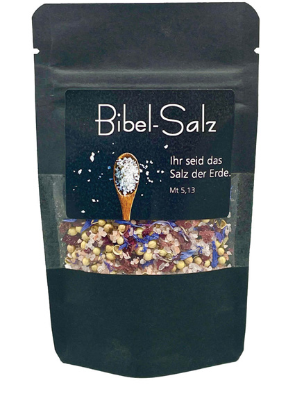Bibel-Salz mit Bibelvers 