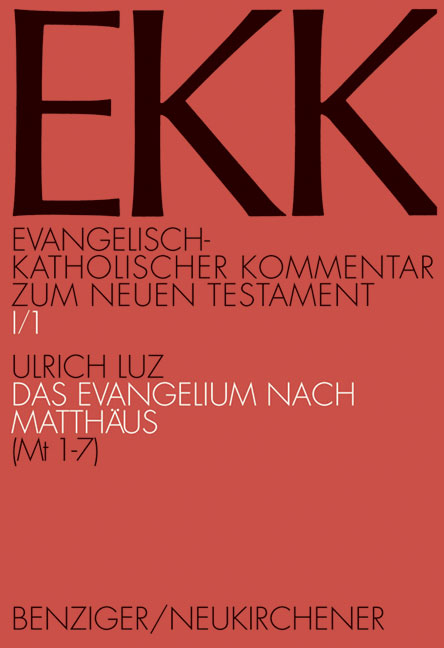 Das Evangelium nach Matthäus, EKK I/ 1 - Cover