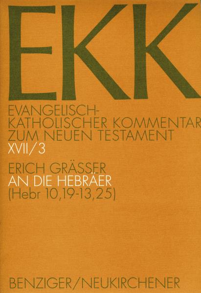 An die Hebräer - EKK XVII/ 3 - Cover