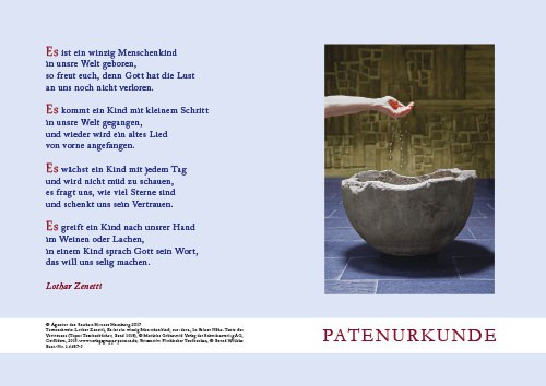 PC-Patenurkunde Motiv Taufbecken (10St.) - Cover
