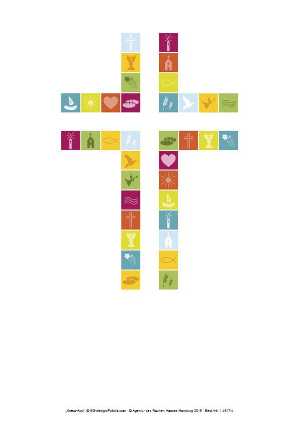 Einlegeblatt Kreuz App