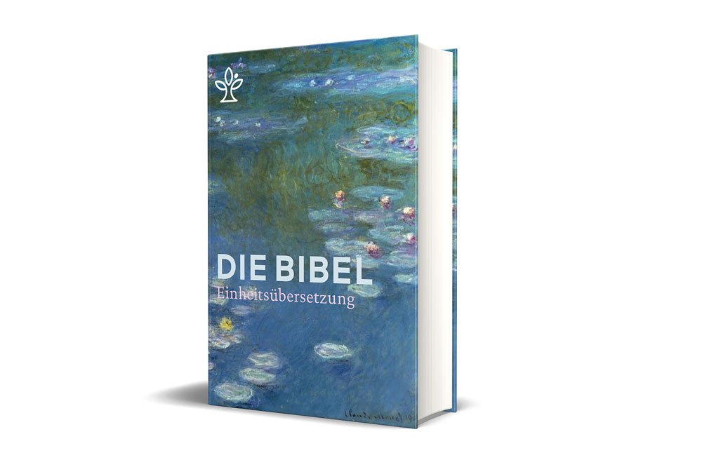 Die Bibel mit Umschlagmotiv Seerosen von Claude Monet. Großdruck. Mit Familienchronik. - Cover