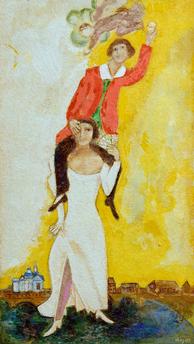 PC-Trauurkunde Chagall (10 St.) Motiv „Doppelporträt mit Weinglas“
