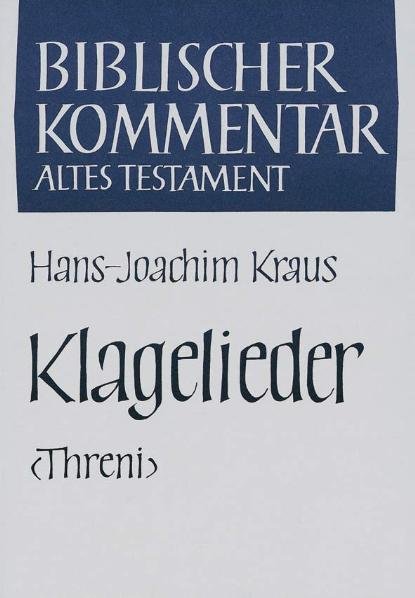 Klagelieder (Threni) - Cover