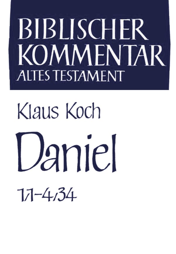 Daniel (Kapitel 1,1-4,34) - Cover