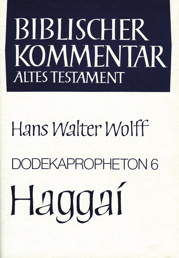 Dodekapropheton 6, Haggai - Cover
