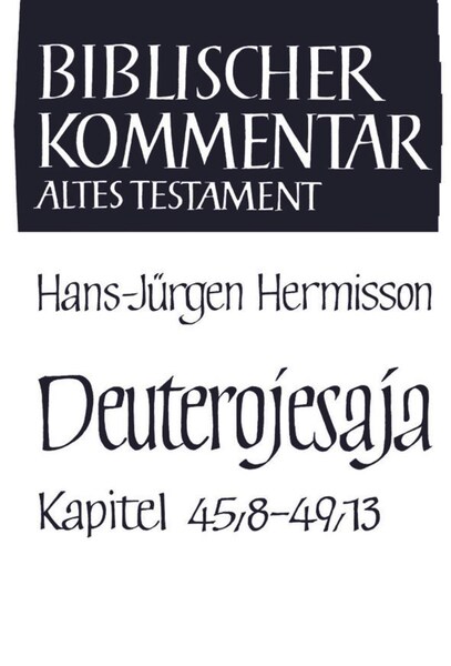 Deuterojesaja (45,8-49,13) - Cover