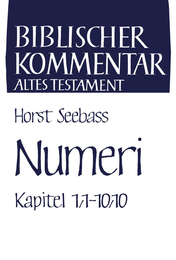 Numeri (Kapitel 1,1-10,10) - Cover
