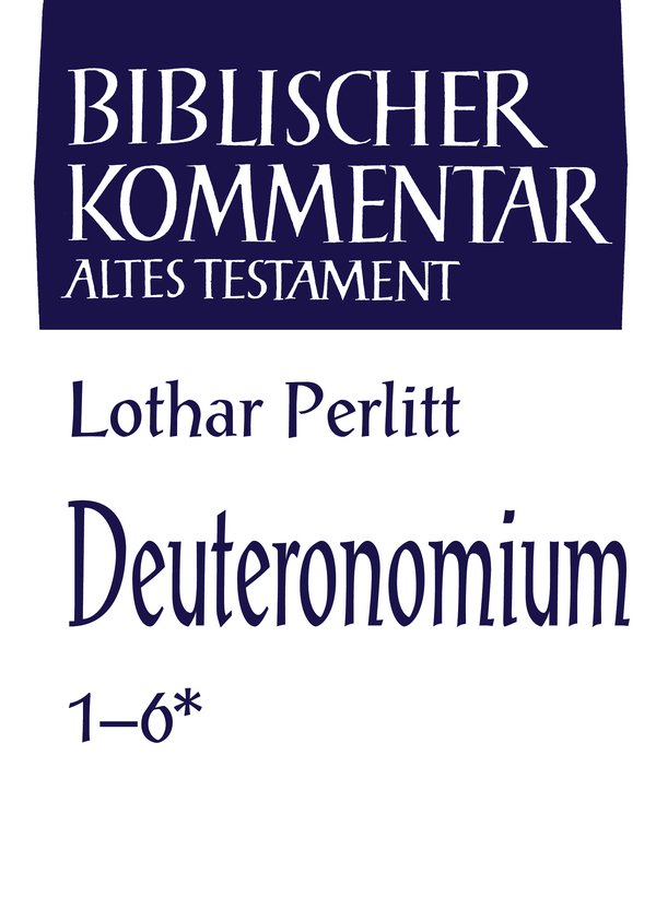 Deuteronomium (1-6*) - Cover