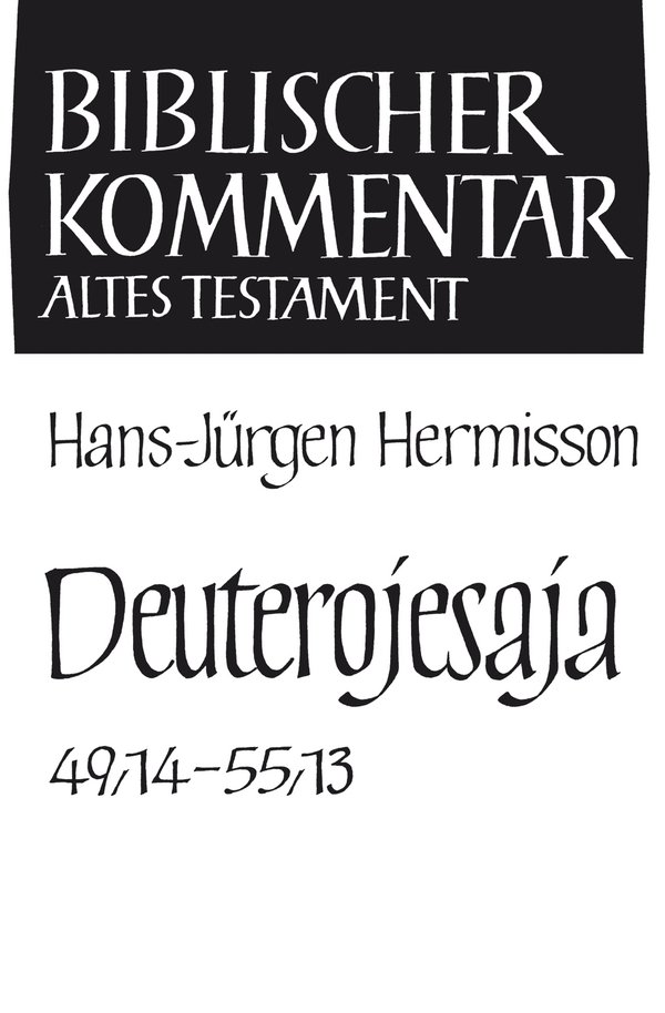 Deuterojesaja (Jes 49,14–55,13) - Cover