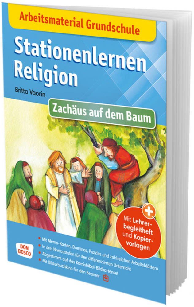 Stationenlernen Religion: Zachäus auf dem Baum - Arbeitsmaterial Grundschule. - Cover