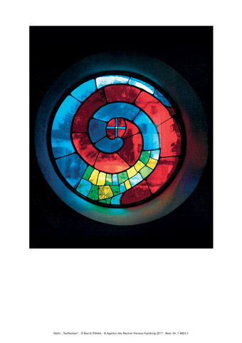 Einlegeblatt Glasfenster - Motiv Hundertwasser - Cover