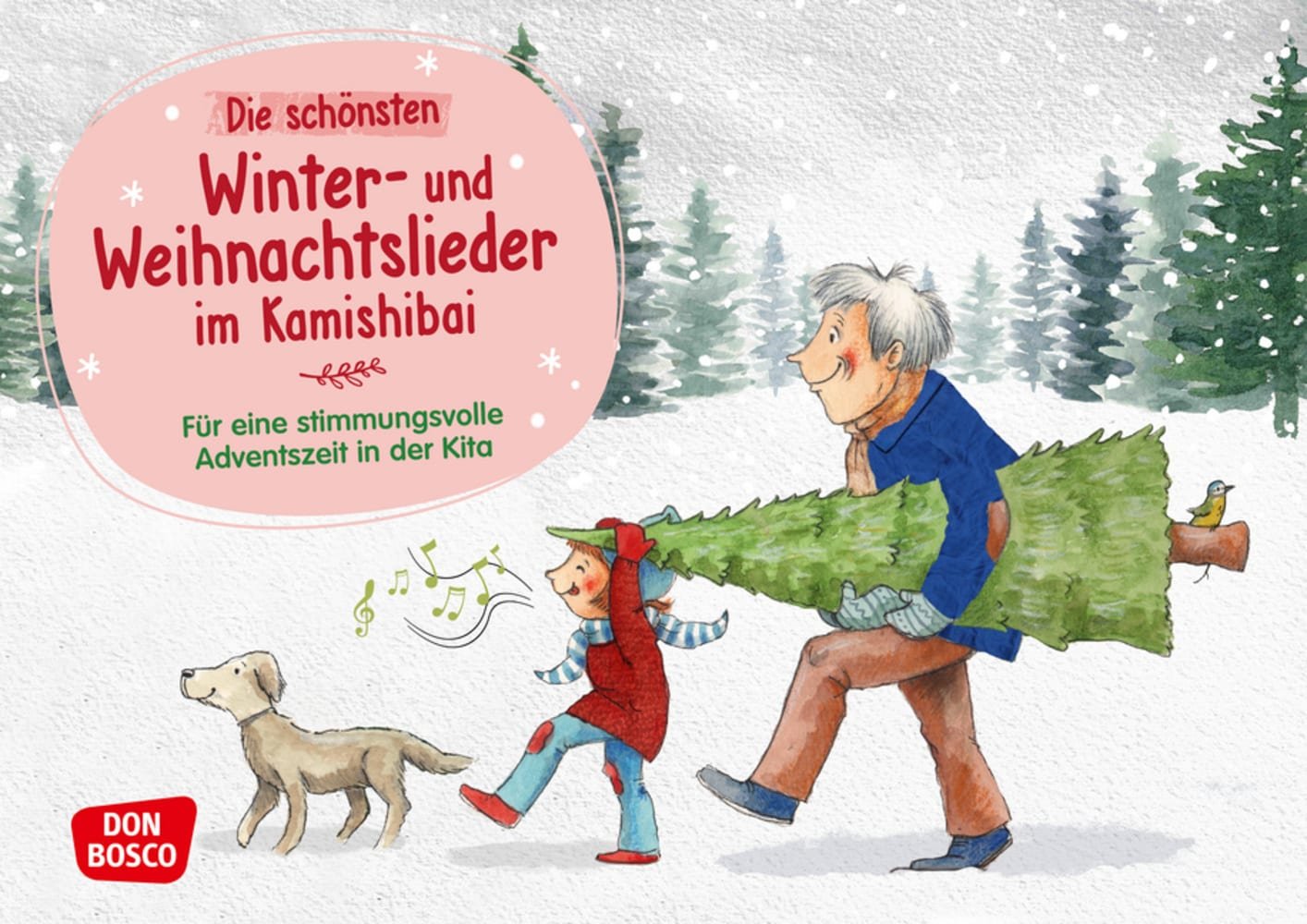 Die schönsten Winter- und Weihnachtslieder im Kamishibai. Kamishibai Bildkartenset. - Cover