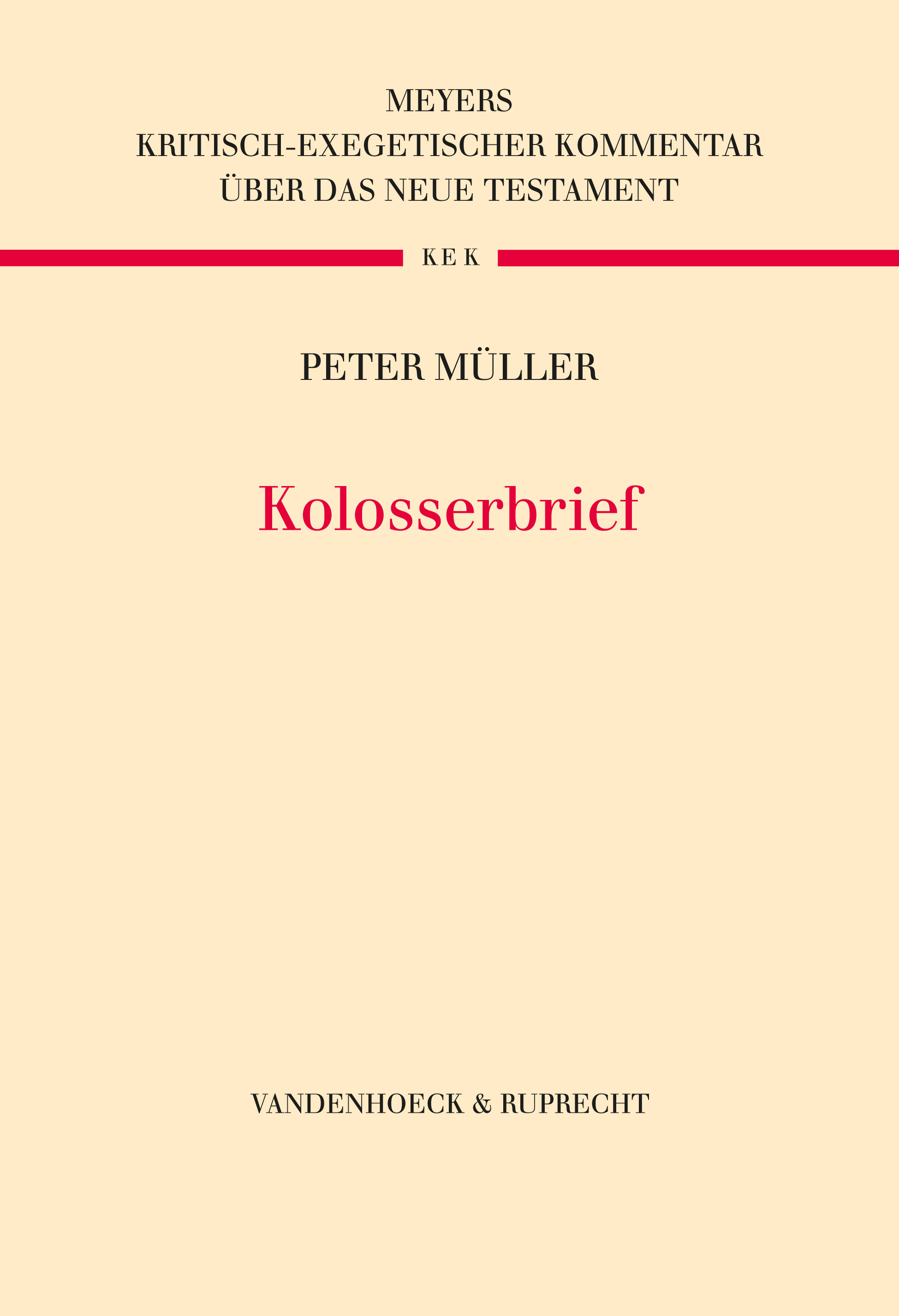Kolosserbrief - Cover