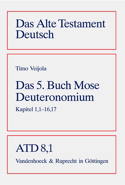 Das fünfte Buch Mose (Deuteronomium) - Kap. 1,1-16,17 - Cover