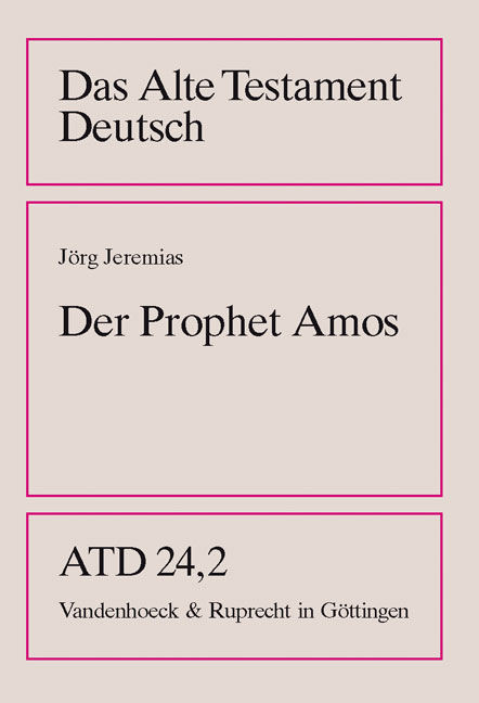 Der Prophet Amos - Cover