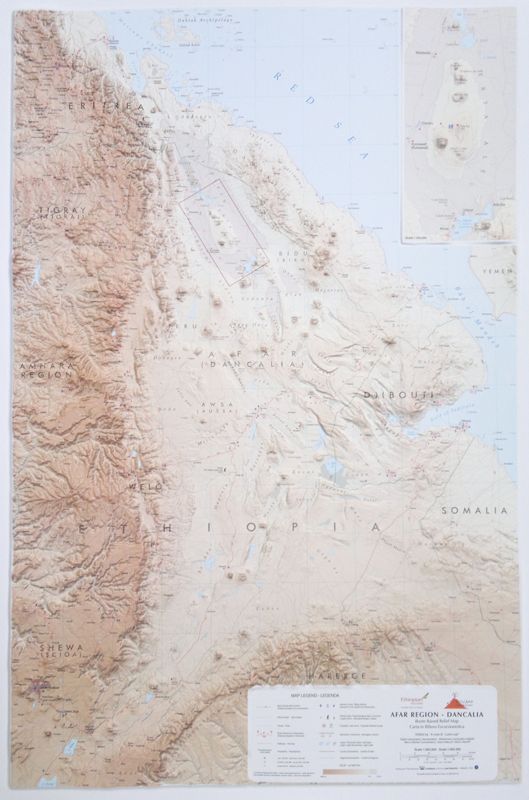 Afar Region Reliefkarte - ohne Rahmen - Cover