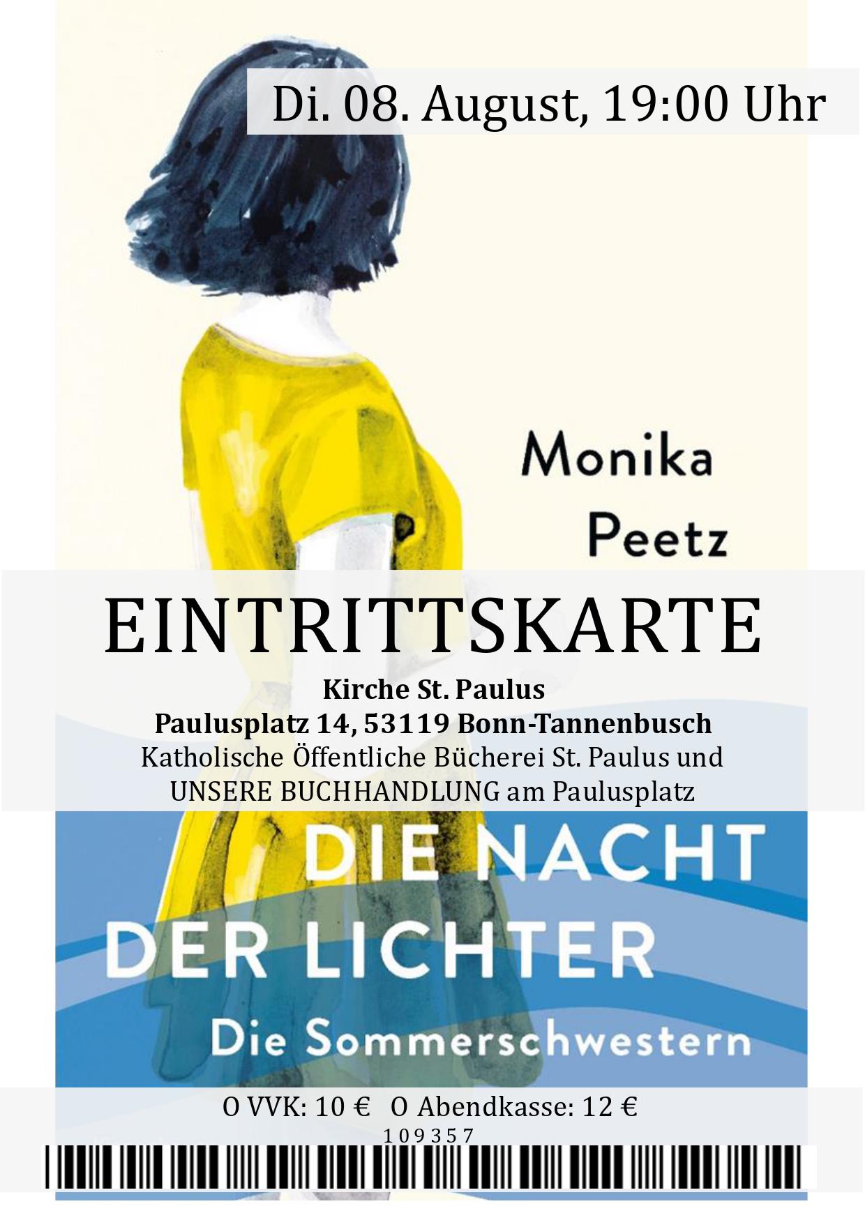 Eintrittskarte VVK Monika Peetz 