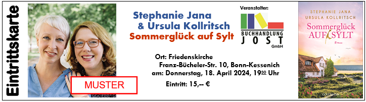 Eintrittskarte Lesung Ursula Kollritsch und Stephanie Jana