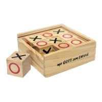 Tic-Tac-Toe- Spiel in Holzbox