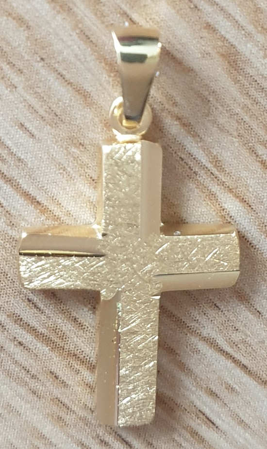 Anhänger Kreuz gold Doublé