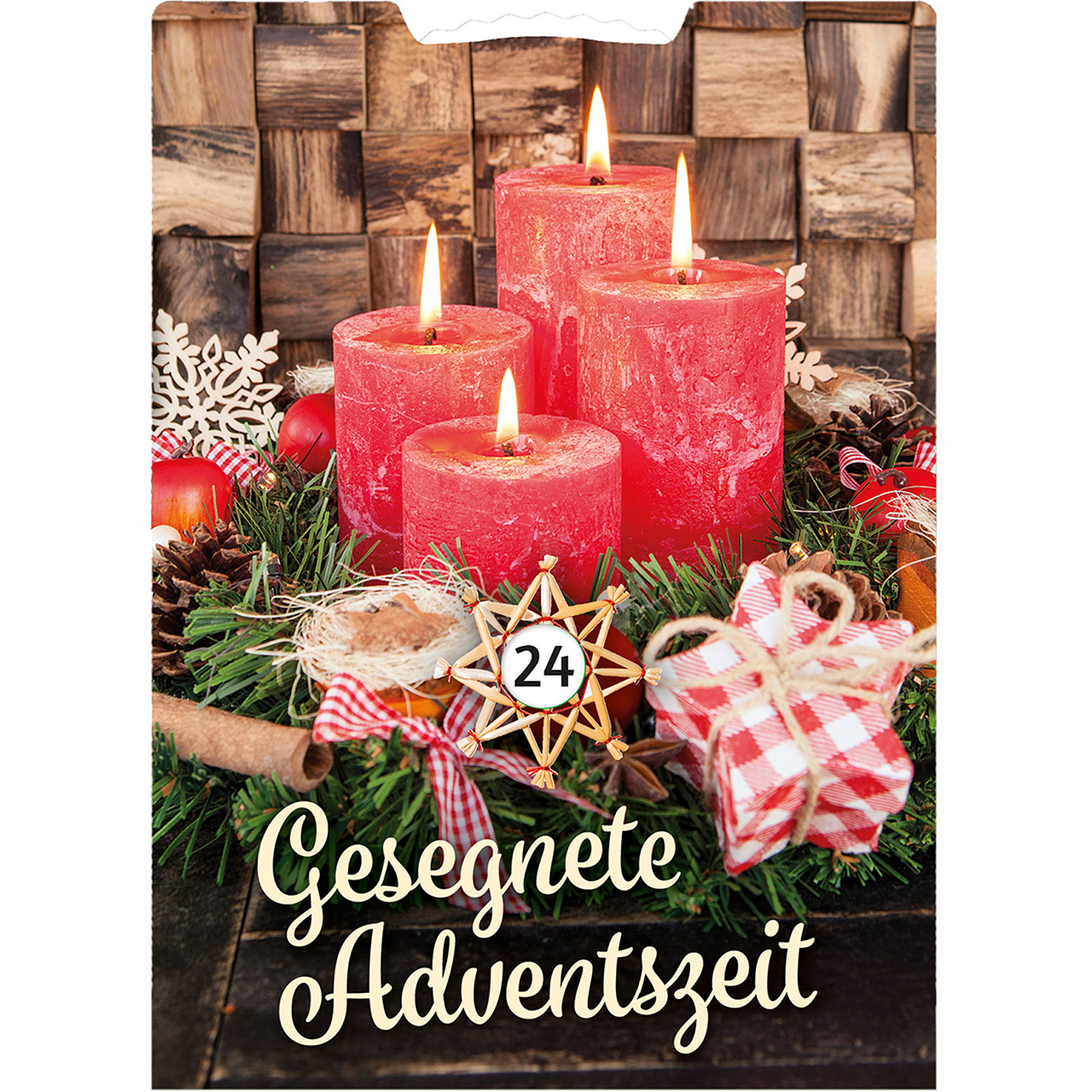 Drehscheibe Gesegnete Adventszeit-Rote Kerzen