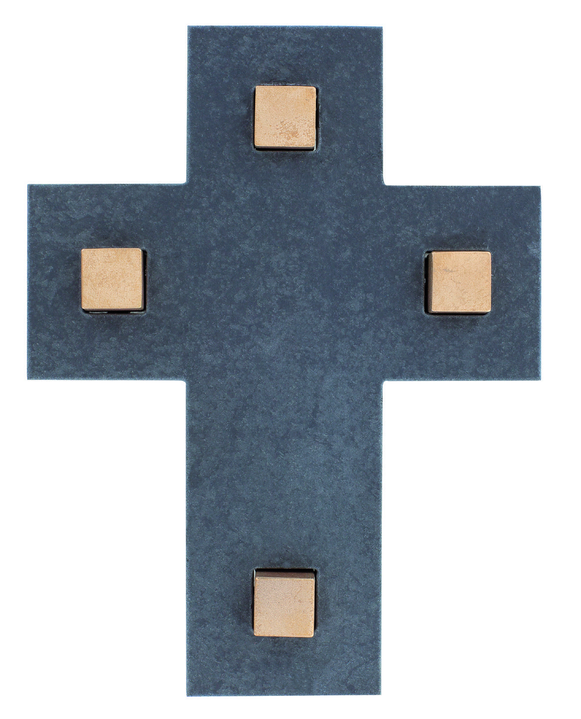 Schieferkreuz mit Elementen aus Bronze