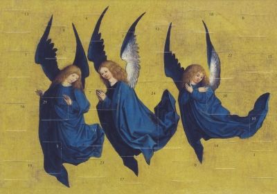 Adventskalender Drei schwebende Engel